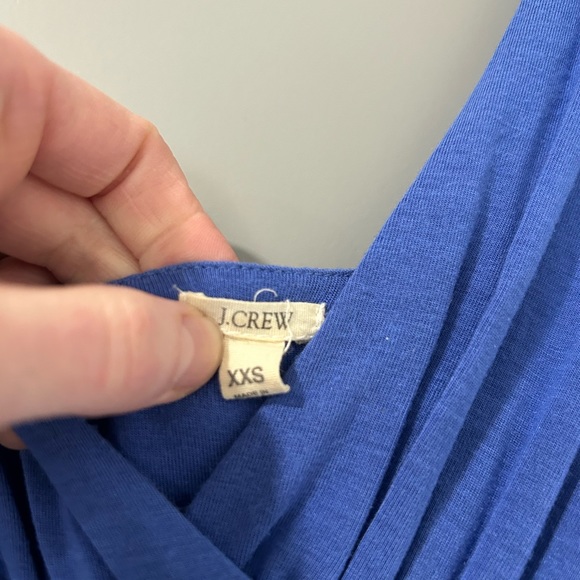 J. Crew Women’s Ruffle Tiered Dress Sleeveless V-neck Blue Size XXS - Picture 4 of 4